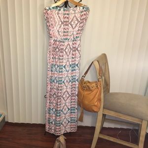 👗PERFECT AZTEC STRAPLESS MAXI DRESS-BY SPLENDED👗